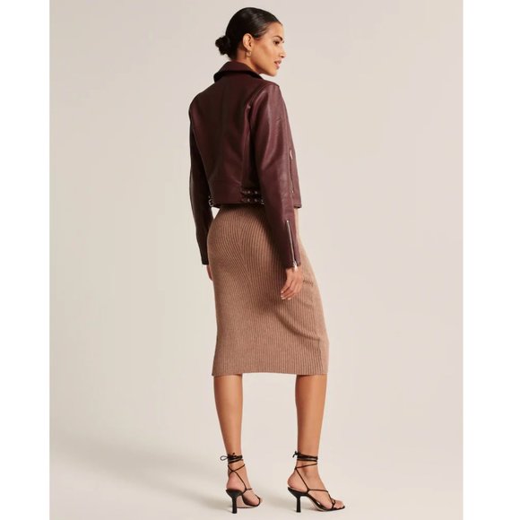 NEW Abercrombie (A&F) Leather Moto Jacket - Picture 5 of 15